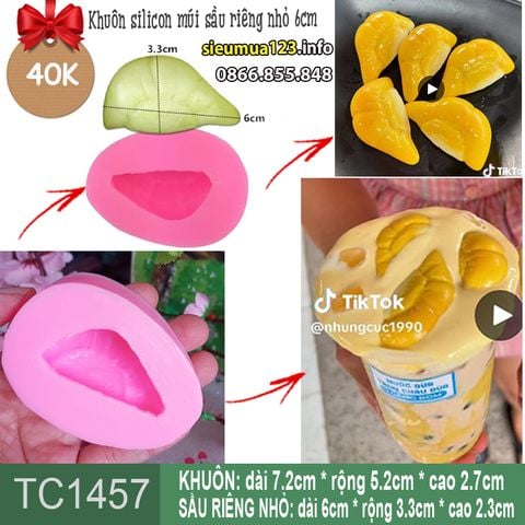 Khuôn silicon múi sầu riêng nhỏ 6cm ( SM1874 ) mẫu 2024 - CÒN 2 CÁI