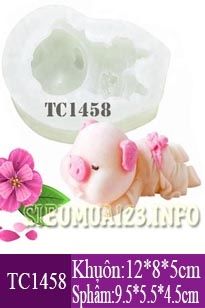Khuôn silicn làm rau câu Con Heo Nằm Ngủ 9,5cm ( TC1458 ) 345gr