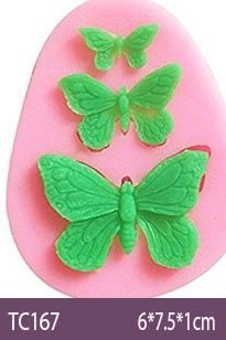 Khuôn silicon 3 con bướm nhỏ 1,7cm-4cm ( TC167 )