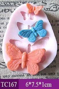 Khuôn silicon 3 con bướm nhỏ 1,7cm-4cm ( TC167 )