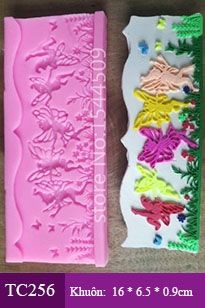 Khuôn silicon Fondant Viền thành thiên thần bướm dài 16cm ( TC256 )