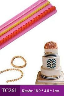 Silicon Fondant viền dây xoắn 3 dây dài 18cm ( TC261 )