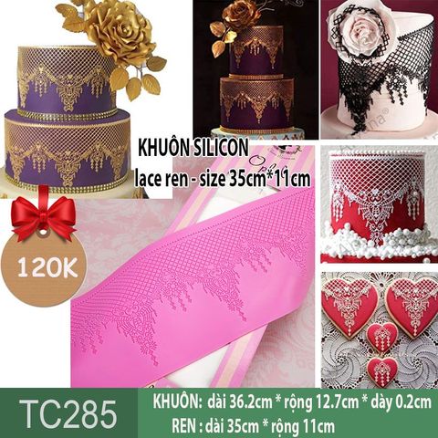 Khuôn silicon lace ren Style 19 Hình Tháp Size 35cm*13cm ( TC285 )