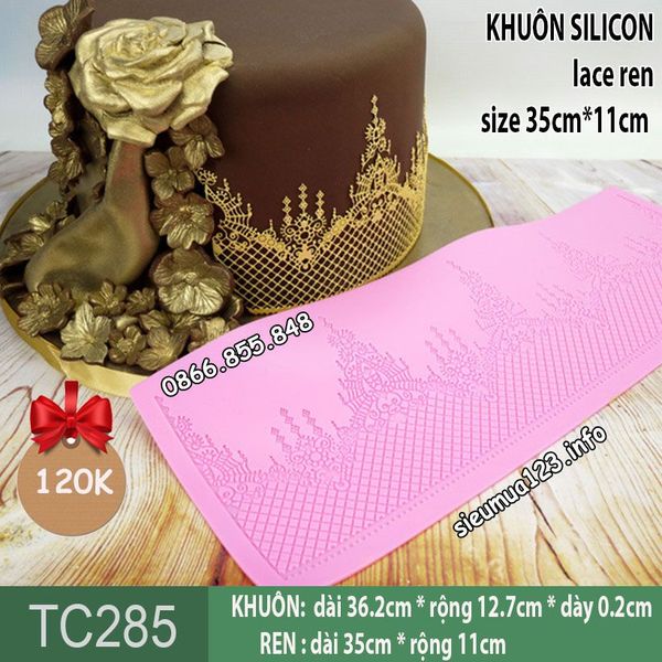 Khuôn silicon lace ren Style 19 Hình Tháp 35cm*13cm ( TC285 )