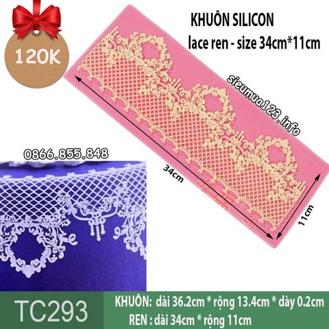 Khuôn silicon lace ren Style 16 Size 34cm*11cm ( TC293 )