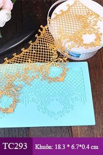 Khuôn silicon lace ren Style 16 Size 34cm*11cm ( TC293 )
