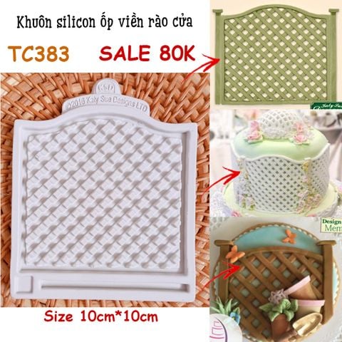 Khuôn silicon ốp viền rào cửa 10,5cm*10,5cm ( TC383 ) màu xám, HÀNG XỊN, CÒN 2 CÁI