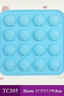 Khuôn silicon 16 mặt Doremon nhỏ 3cm ( TC395 )