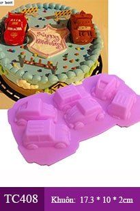 Khuôn silicon 6 xe hơi nhỏ 5,2cm ( TC408 ) SALE OFF