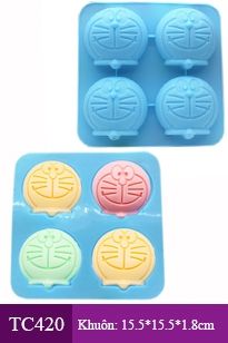 Khuôn silicon 4 mặt Doremon to 6,3cm ( TC420 ) SALE OFF