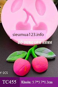 Silicon Fondant Chùm Cherry nhỏ ( TC455 )