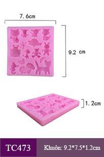 Silicon Fondant 15 con thú nhỏ xíu ( TC473 )