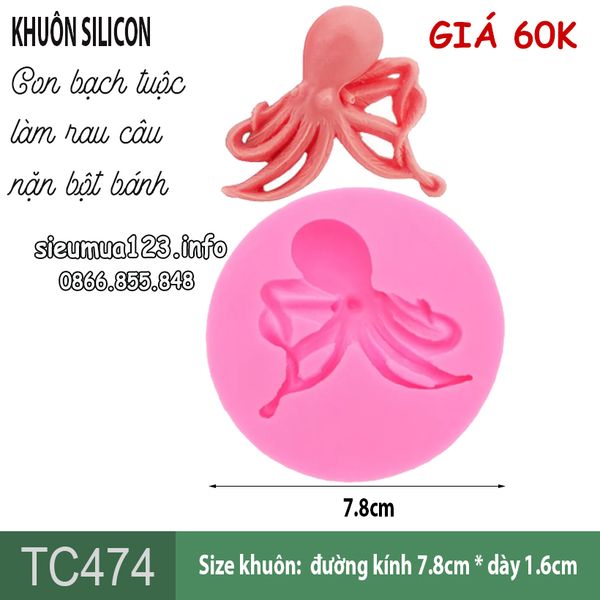 Khuôn silicon con bạch tuộc ( TC474 )