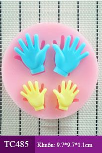 Khuôn rau câu silicon 4d : Khuôn bàn tay lớn nhỏ ( TC485 )