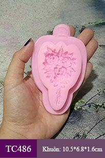 Khuôn silicon bó hoa hồng nhỏ 6,5cm làm fondant ( TC486 )
