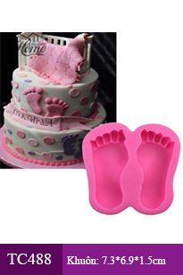 Khuôn rau câu silicon 4d : Khuôn bàn chân ( TC488 )