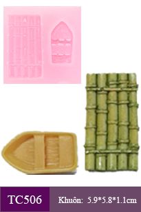Khuôn Silicon Chiếc bè tre và cái thuyền nhỏ xíu ( TC506 )
