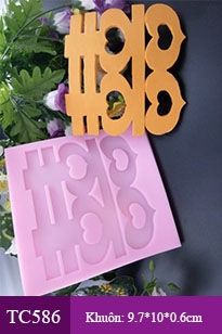 Silicon Chữ Song Hỷ Trung 7.5cm ( TC586 ) giá 50k