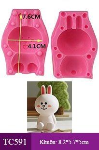 Khuôn silicon con thỏ Cony mini cao 7,5cm ( TC591 )
