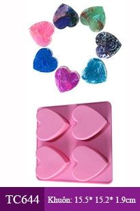 Silicon Trái tim trung 4 cái ( TC644 )