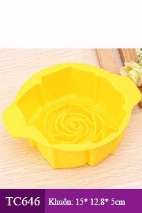 Silicon khuôn tròn hoa hồng xoắn trung ( TC646 )