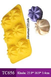 Khuôn silicon 6 lâu đài nhỏ 7cm ( TC656 )