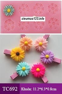 Khuôn silicon 8 hoa thạch thảo nhỏ 2cm ( TC692 )