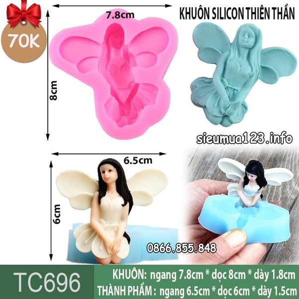 Khuôn silicon cô gái thiên thần nhỏ angel cánh bướm ( TC696 )