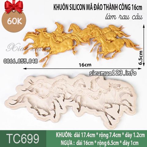Khuôn Silicon Con Ngựa Mã Đáo Thành Công 16cm ( TC699 )