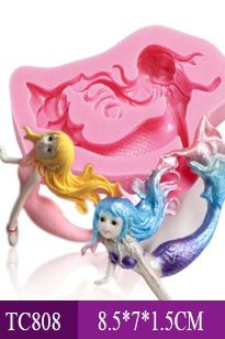 Silicon Fondant nàng tiên cá đuôi cong ( TC808 )