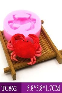 Khuôn silicon làm fondant con cua nhỏ 4,5cm ( TC862 )