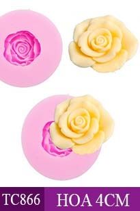 Khuôn silicon hoa hồng 4,5cm làm rau câu ( TC866 )