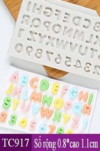 Silicone Fondant chữ in và số nhỏ ( TC917 )
