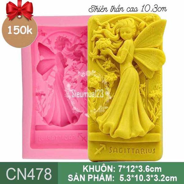 Khuôn silicon cô gái thiên thần angel tóc bay ( CN478  )