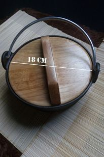 Thố Gang Nắp Gỗ 1,5L (18*18*6cm)  CHỈ BÁN TẠI SHOP, KO SHIP