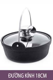 Thố Gang Nắp Kính 1,5L (18*18*6cm)  CHỈ BÁN TẠI SHOP, KO SHIP