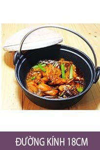 Thố Gang Nắp Gỗ 1,5L (18*18*6cm)  CHỈ BÁN TẠI SHOP, KO SHIP
