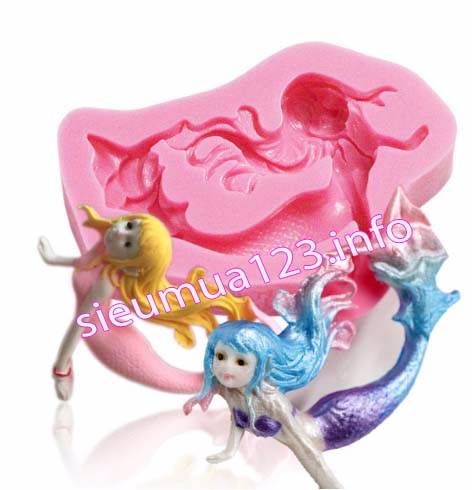 Silicon Fondant nàng tiên cá đuôi cong ( TC808 )