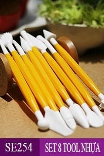 Bộ 8 tool nhựa tạo hình fondant gumpast trang trí bánh ( SE254 )