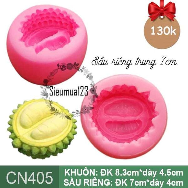 Khuôn silicon trái sầu riêng 7cm ( CN405 ) - CÒN 2 CÁI