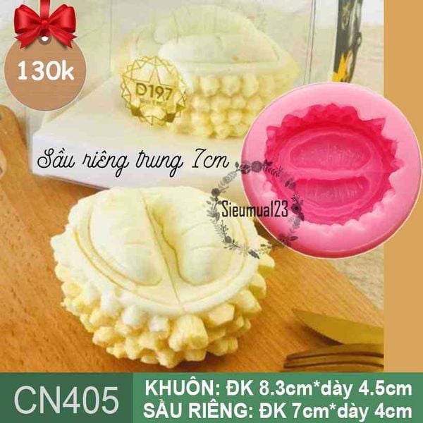 Khuôn silicon trái sầu riêng 7cm ( CN405 ) - CÒN 2 CÁI