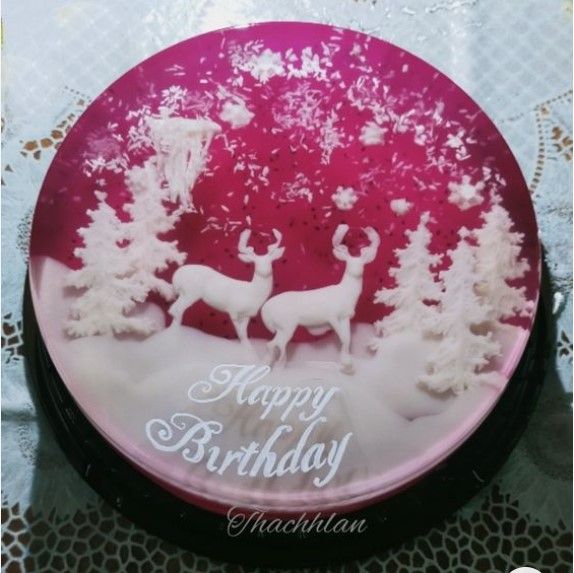 Khuôn silicon con tuần lộc cây thông băng đá hoa tuyết Noel 6cm ( TC039 )