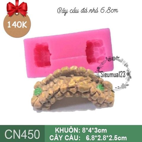 Khuôn rau câu silicon 4d : Khuôn cây cầu đá ( CN450 )