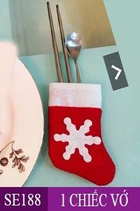 Vải bọc cán muỗng nĩa Giáng Sinh Chiếc Vớ Noel ( SE188 )