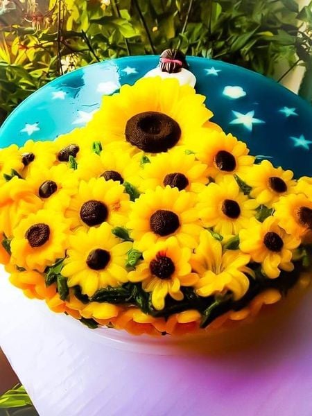 Khuôn silicon hoa hướng dương to 9,5cm ( TC1224 )