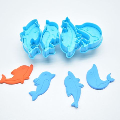 Bộ 4 khuôn nhựa ấn bánh cookie hình cá heo ( SM1535 )