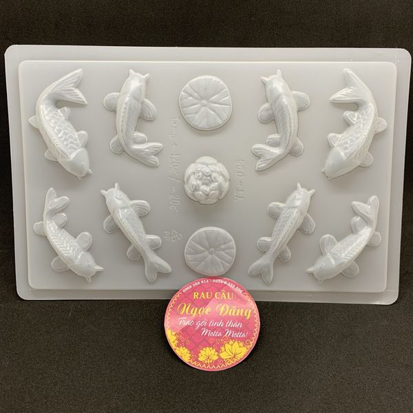 Khuôn nhựa mỏng PP nhiều con cá chép nhỏ 7cm - 8cm ( SM1568 )