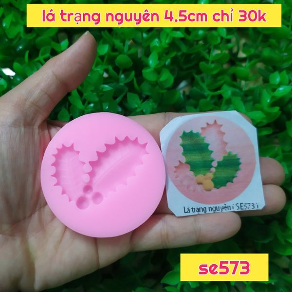Khuôn silicon lá trạng nguyên kèm trái ( SE573 ) còn 2