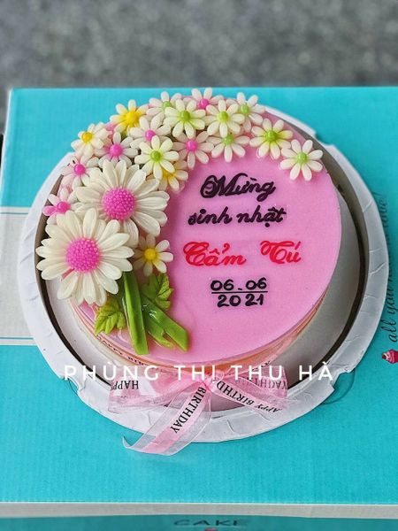 Khuôn silicon làm rau câu 4 hoa cúc tám cánh 2,8cm ( SM1608 )