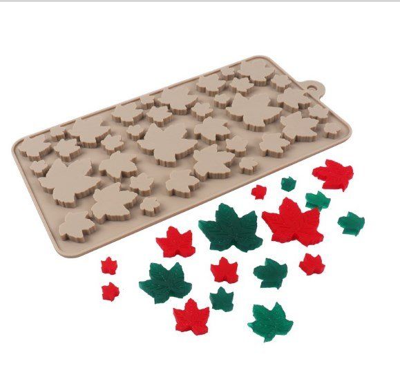 Khuôn silicon nhiều lá phong lớn nhỏ có gân 1cm - 3.5cm ( SM1616 )